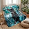French Bulldog In City Theme Blanket Lightweight Warm Flannel Blanket Decorative Throw Blanket for Home Decoration