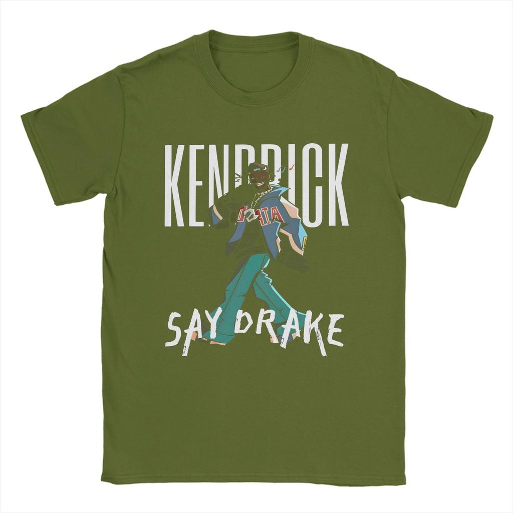 Men's T-Shirt Kendrick Lamar Say Drakes Casual 100% Cotton Tees Short Sleeve Rapper Diss Funny T Shirt Crew Neck Merch Gift Idea