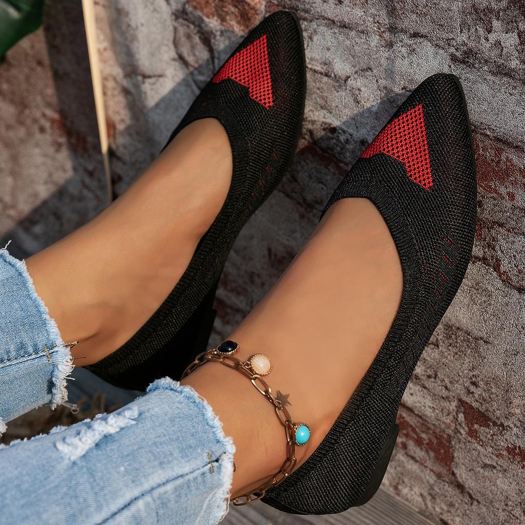 Women's Wide Width Pointed Toe Driving Moccasins - Flat Slip-On Casual Flats for Summer, Comfort Loafers