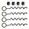 Garden Tree Staking Kit, Iron Helical Ground Stakes with Wide Eyelet Connections for Yards, Nurseries and Fruit Tree Areas