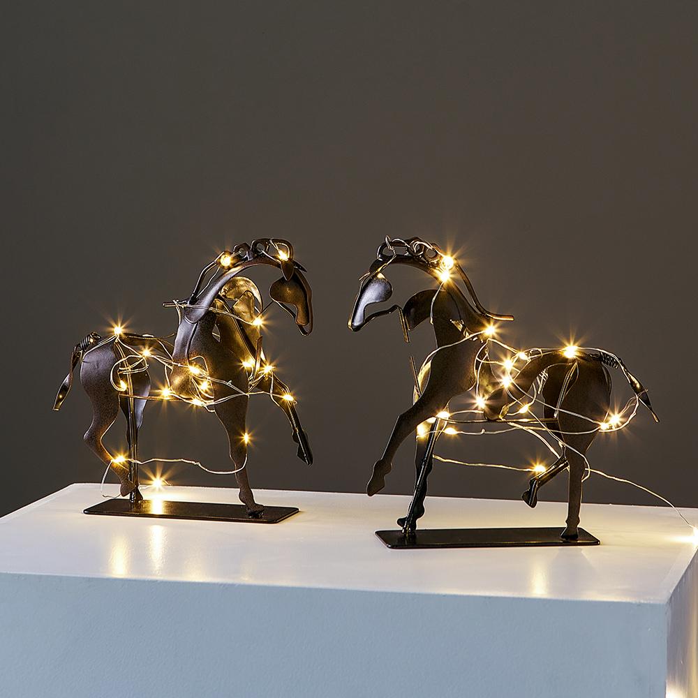 Iron Horse Sculpture Modern Art Nordic Home Decoration Animal Statue Desk Decoration Vintage Decoration Crafts Room Accessories