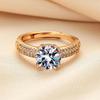 Women's Adjustable 2-Carat High Carbon Diamond Wedding Ring
