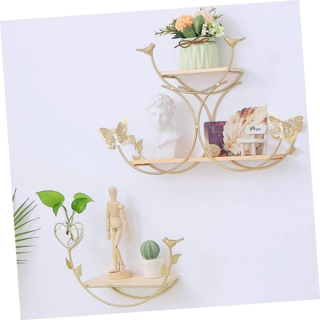 1 set di mensole da parete a forma di farfalla vintage, mensole galleggianti decorative geometriche, porta spezie da appendere per camera da letto, cucina, bagno, divano, sfondo, decorazione da parete