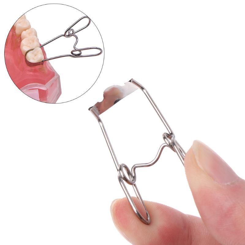 Dental Metal Matrices With Spring Clip Sectional Contoured Matrix Universal Kit Tools No.1.330