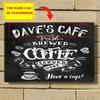 Custom Metal Sign Personalized Coffee Bar Decor Rustic Vintage Wall Art
