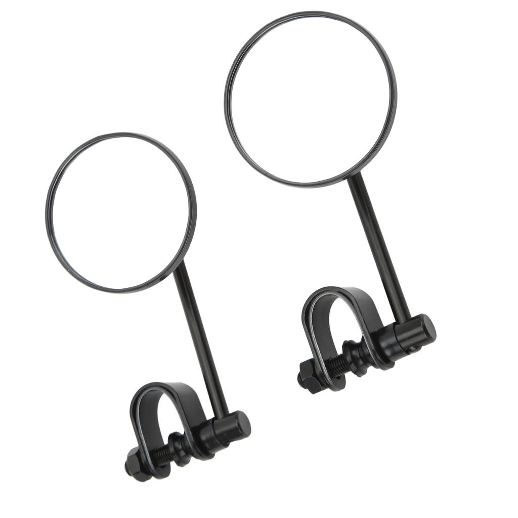 2 Pcs Motorcycle Rear View Mirrors Round 360 Degree Adjustable Handlebar Mirror Replacement for Ranger Stick King GN