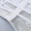 Waist Lace and Floral Trainer Women Corset Cincher Body Shaper Girdle Trimmer with Plastic Bones Extender Waist Decors