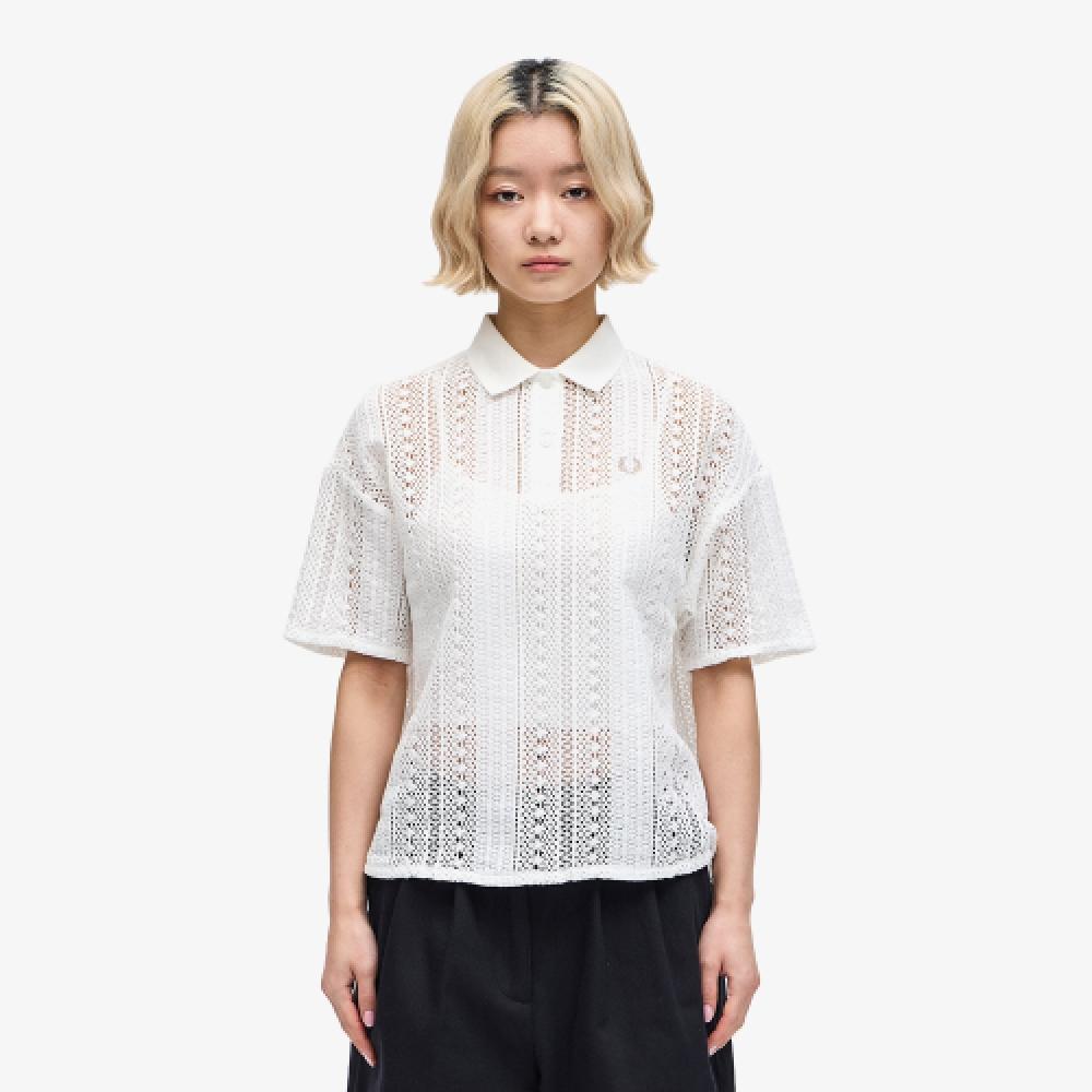 

FRED PERRY [Женская] Кружевная рубашка-поло 129 AFPF2417134 129 S