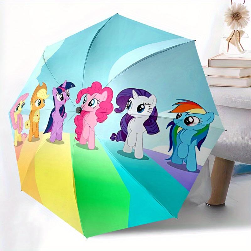 1pc My Little Pony Automatic Umbrella 8-Bone Design Compact Gear for Outdoor Travel, Perfect Gift for Friends or Family yy280828172