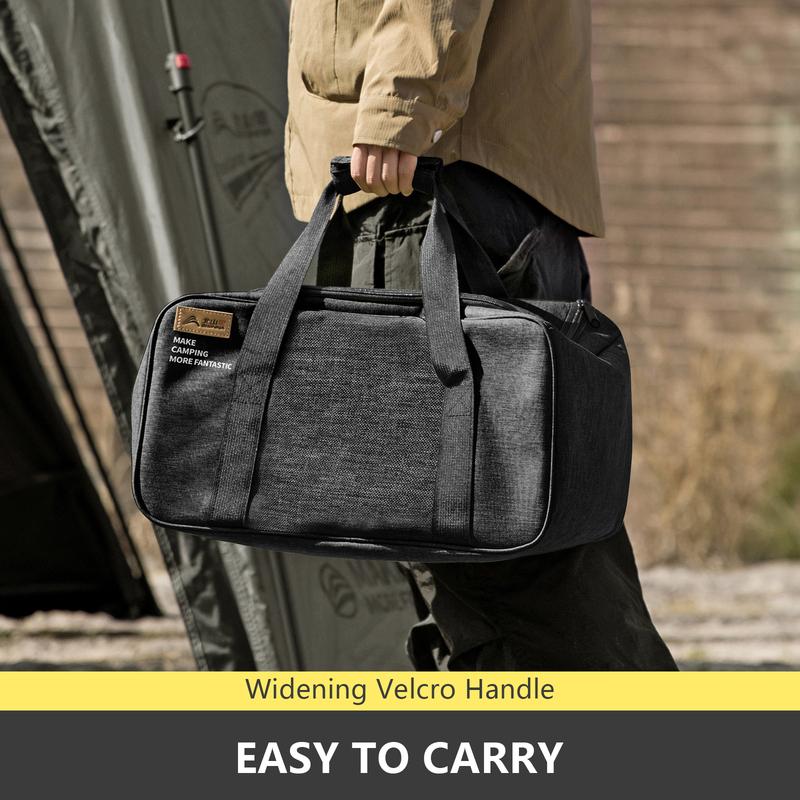 Outdoor Camping Bag 26L/30L/42L Folding Gas Tank Storage Bag Picnic Cookwre Container Camp Supplies Adjustable Partition