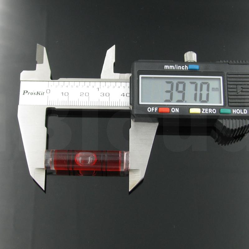 Zylindrische Wasserwaagen Kunststoffröhrchen Mini-Wasserwaage für Po-Rahmen 9,5*40 mm 5 Stück/Los