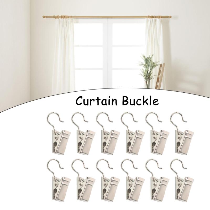 Multipurpose Hook Clips Set Of 100,Metal Curtain Clips for Curtain Bathroom Shower Curtains And Outdoor Decorations