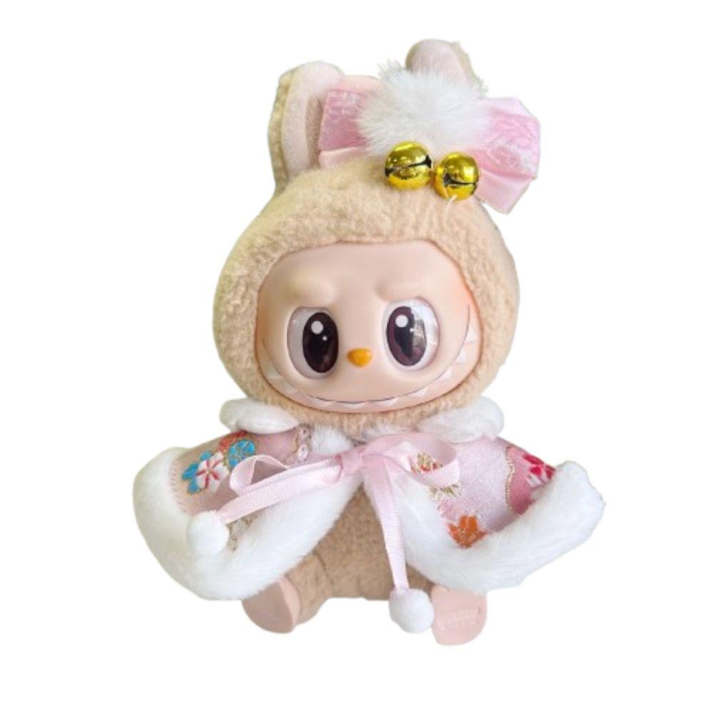 

Embroidery 17cm Labubu Time Cloak Set New Year Labubu II Plush Doll Outfit Cotton Doll Accessories червоний