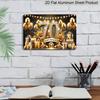 2D Flach, 1 Stück "Happy 70th Birthday" Luxus Schwarz & Gold Schild - 70. Geburtstag Dekoschild mit Glitzerzahl & Goldenen Ballons, Schwarz & Gold