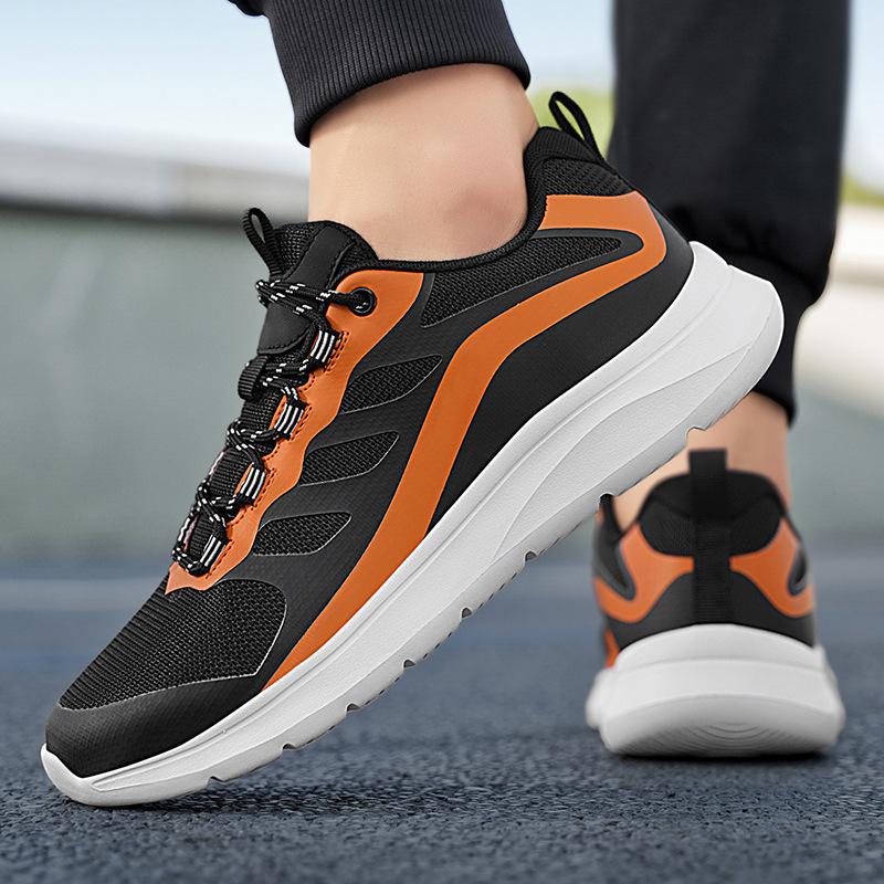 

Cross-border spring new fly-woven mesh sports shoes large size running shoes men s lightweight casual shoes 46