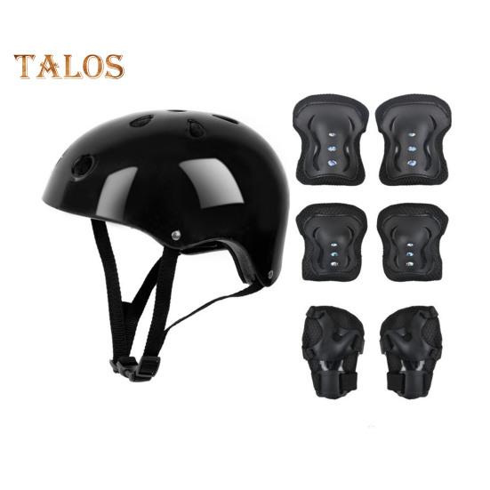 

7 шт./компл. детский комплект защитного снаряжения для катания на роликовых коньках, скейтборде, велосипеде, самокате, регулируемый шлем, наколенник, налокотник, защита запястья