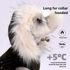 Pet Dog Winter Warm Plush Coat Fleece Hooded Puppy Reflective Winter Clothing Dog Cat Clothes Warm Cotton Vest Hooded Fur Collar