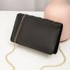 omen's bag new solid color embroidered lock chain small square bag casual mobile phone bag's