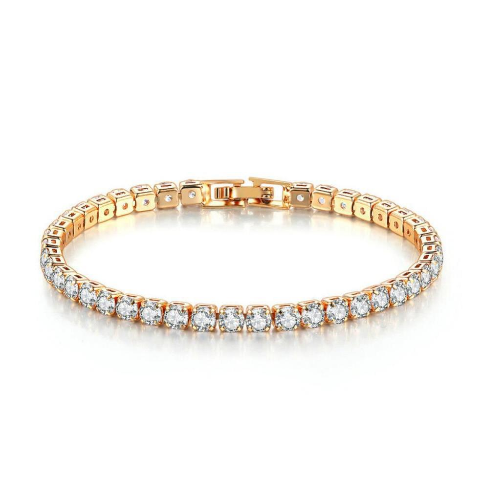 Fashion Luxury 4mm Zircon Tennis Bracelet Set