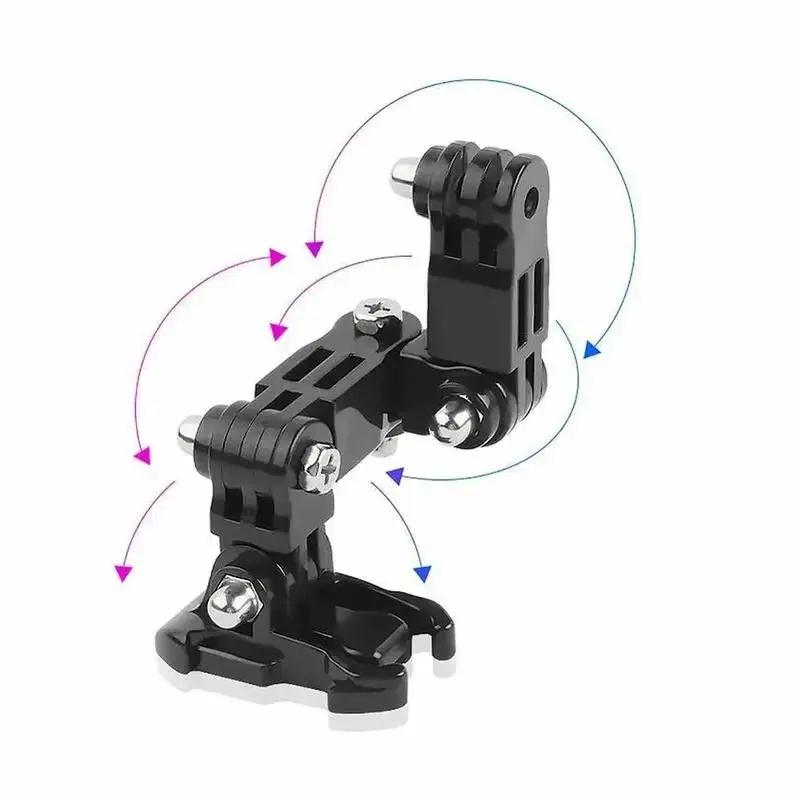 1 pezzo Supporto Curvo Adesivo per Casco da Moto per Accessori Action Camera Pemasangan Dagu Helm Sepeda Motor