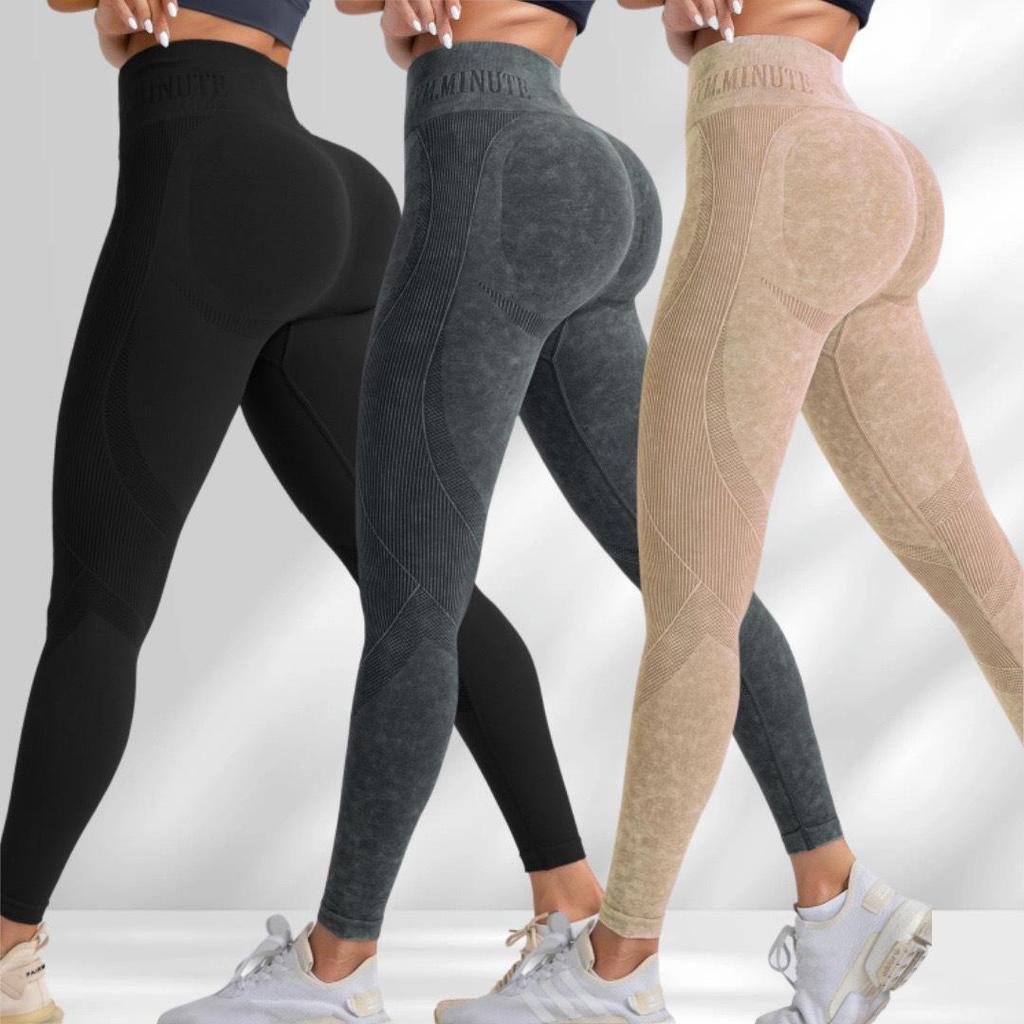 Women's Sand Wash Yoga Pants - Hip Lifting, Slim Fit for Pilates, Fitness & Running