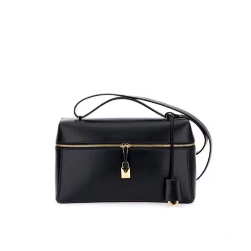 Retro Cowhide Box Bag, Autumn and Winter New Lunch Box Bag, Casual Large-capacity Portable One-shoulder Oblique Span Bride Bag