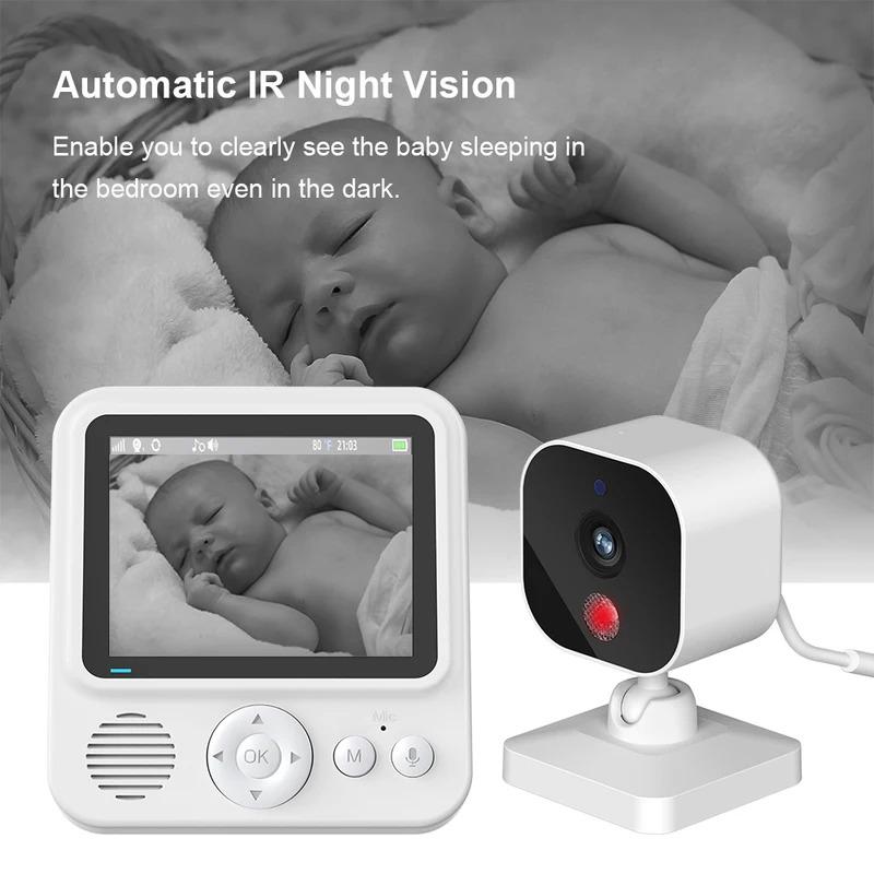 VIZOLINK Baby Monitor With Camera - No WiFi Needed, Night Vision, 2-Way Talk & Temperature Monitoring