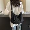 Large capacity pleated bag light and casual shoulder versatile messenger bag class commuter tote bag women