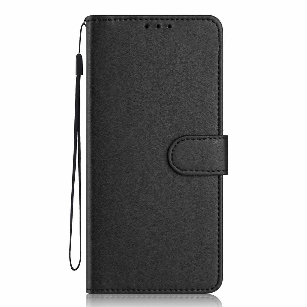 For Xiaomi Redmi Note 15 Pro 5G (Global) Wallet Case with Strap/Multiple Card Slots Solid Color Leather Stand Phone Cover