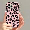 Pink Leopard Print Is Suitable for iPhone16promax Anti-drop Mobile Phone Case 14Pro Large Hole 13/12 Apple 15 Soft Case