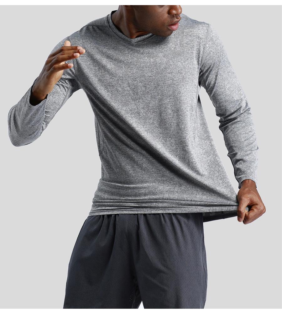 Brand Men's Quick-Dry Long Sleeve Sports T-Shirt - Loose Fit for Outdoor, Fitness, Basketball, Running