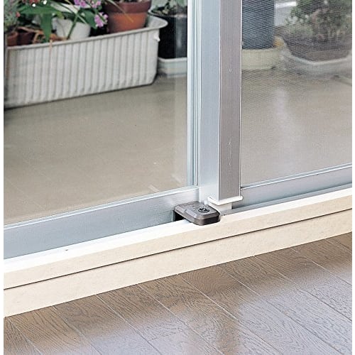 Nomura Tech Wind Lock Jumbo Auxiliary Lock for Sash and Sliding Doors, Silver, N-1046