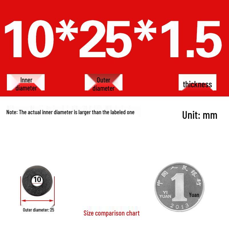 Galvanized Metal Flat Washer - Thin, Thickened, Enlarged Edge, Round, Sizes M3 to M10