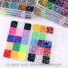 15-Kleur Hars Platte Bodem Boor, Kleur Ab Boor, Gemengde Kleur Acryl Boor, Handgemaakte Diy Sticker Boor, Grote Transparante Diamant Sieraden Set.