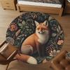 1pc fox floral Round Chair mat Area Rug - Non-Slip, Floor Mat for Office, Bedroom, and Indoor Decor c1118185
