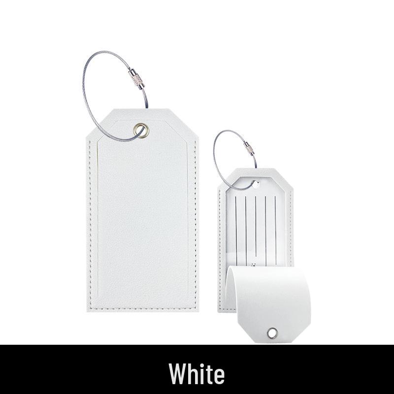 Double-Sided Leather Luggage Tag with Signature Paper Insert