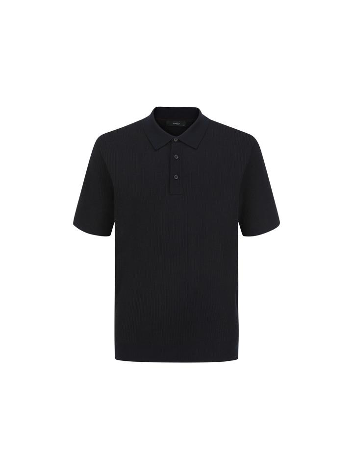 And Z Men S) Two-Tone Collared Knit_Bzf2Et1104Nv Nv (Navy)/95