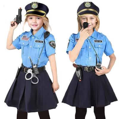 Polizeiuniformen Mädchentag Werkzeuguniformen Rollenspieluniformen für Kinder Cos Uniformen