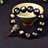Factory Supply Natural Mexican Black Obsidian and Gold Obsidian Pixiu Fortune Pig Bracelet, Pichu Buddha Bead Crystal Bracelet