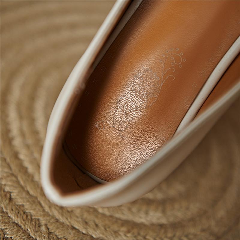 Women's High-heeled Single Shoes Simple and Versatile Thick Heel Large Size Square Head Shallow Mouth Low-top Shoes