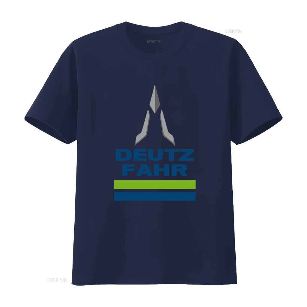 Deutz Fahr Logo Print T-Shirt für Herren Stilvoll und Bequem vintage Gewaschen Grafik Leicht Unisex Vielseitig homme Lässig