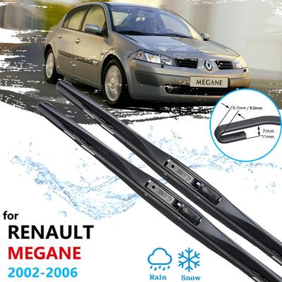 Car Wiper Blade for Renault Megane Mk2 2002 2003 2004 2005 2006 Front Window Windscreen Windshield Wipers Car