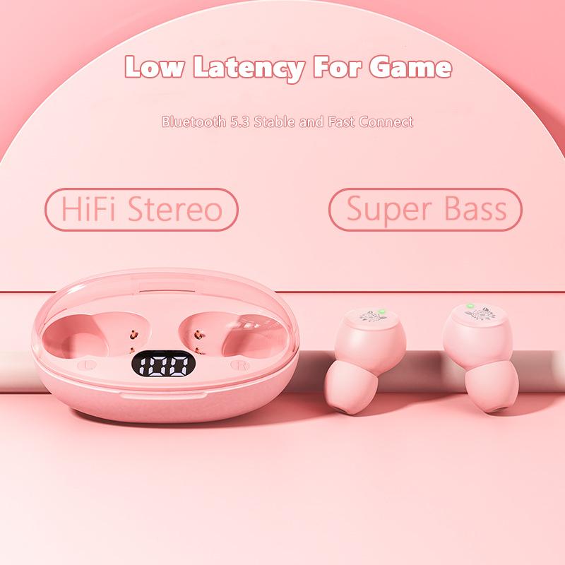 ONIKUMA Bezdrátová sluchátka Sluchátka do uší s digitálním displejem s mikrofonem HD Headset s potlačením hluku Vodotěsná sluchátka pro iphone Xiaomi Huawei