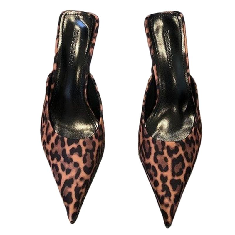 Fashion Pointed Toe Woman Mules Shoes High Heels Elegant Pumps Summer Slingback Slippers Sexy Women Sandals 2025 Cozy Women’s Chaussures