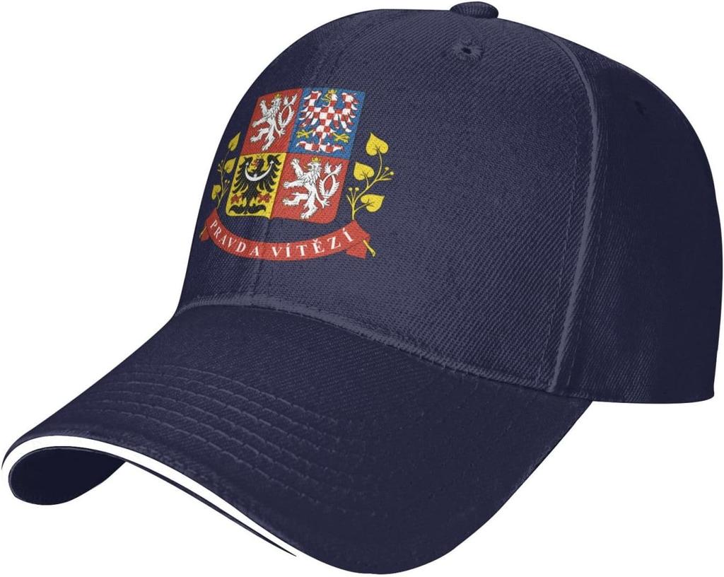 Czech Republic Coat Of Arms Baseball Cap Polyester Sun Protection Casual Adjustable Baseball Hat Unisex