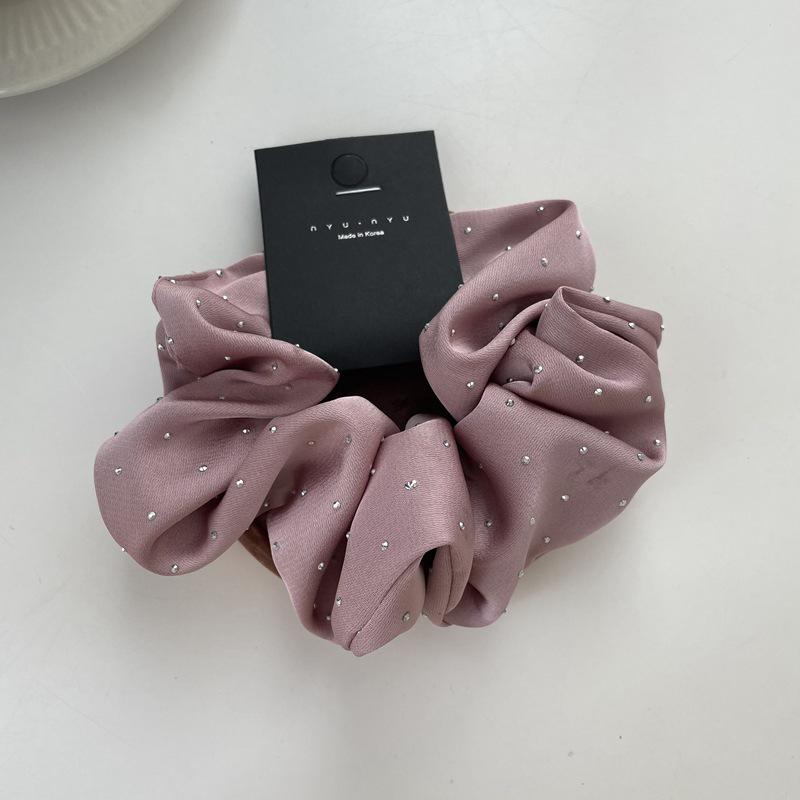 Fashion Solid Color Crystal Hair Ties Scrunchies Korean Elastic Hair Bands For Girls Women Ponytail Holder For Hair Accessories