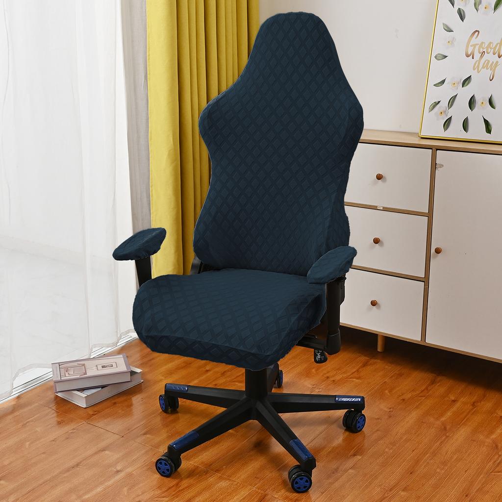 4pcs/set Jacquard Gaming Chair Cover Universal Elastic Office Computer Chair Cover Racing Game Chair Cover with Armrest Cover