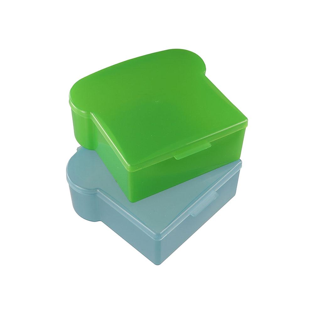 Reusable Sandwich Case Plastic Sandwich Packaging Box Toast Shape Sandwich Storage Box Picnic