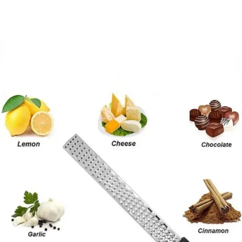 Stainless Steel Handheld Citrus Lemon Zester Grater Long Chocolate Grater Cheese Grinder Fruit Peeler Ginger Garlic Kitchen Tool