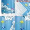 2D flat Photography Backdrop Popular Tapestry Colorful Kites in Sky 100% Polyester Birthday Party Perfect for Indoor